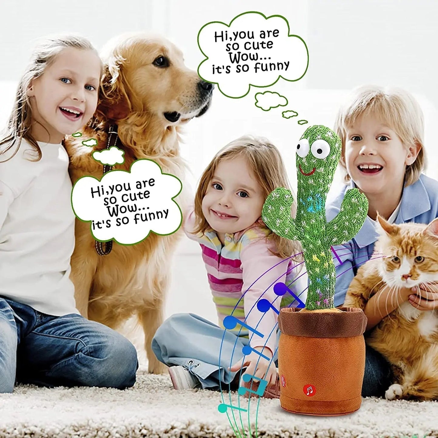 Dancing Talking Cactus Toy (Rechargeable)