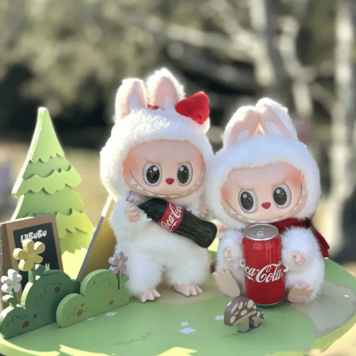 Labubu Monster Coca-Cola Series Plush Keychain Blind Box - 1 PC