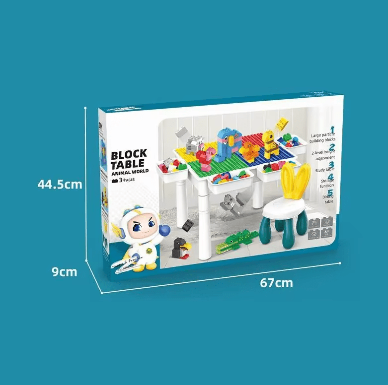 DIY Animal World Table Building Blocks For Kids