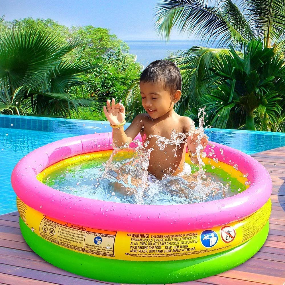 Sunset Glow Rainbow Inflatable Swimming Pool 24" x 8.5"